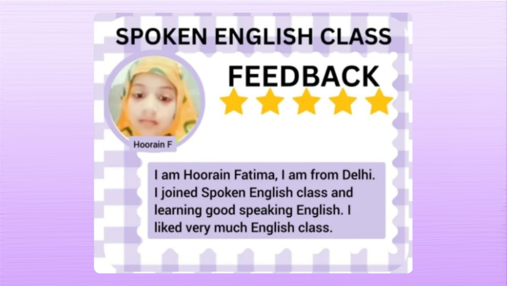 Spoken English Testimonials